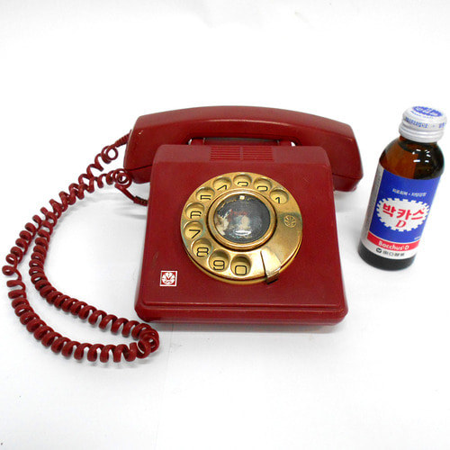 금성 빨강 다이얼전화/옛날전화기/빈티지전화