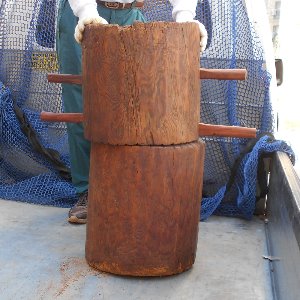 자료용 나무메통 나무맷돌 매통 민속품 옛날 농기구