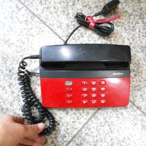 87년 빨간 골드스타 버튼식 전화기 중고전화 옛날전화