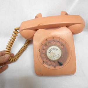 80년대 핑크 다이얼전화기 옛날전화 수집용전화