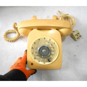베이지톤 전화기 옛날 다이얼전화기 옛날전화기