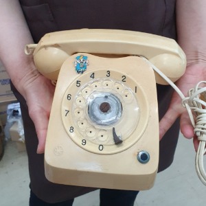 버튼이 특이한 다이얼전화기 옛날전화기 엔틱 전화