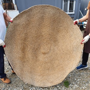 둥근멍석 142cm 옛날멍석 웇놀이멍석 민속품 엣날물건