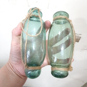 특이한  15cm 유리부표 해녀용품 옛날물건 해양용품