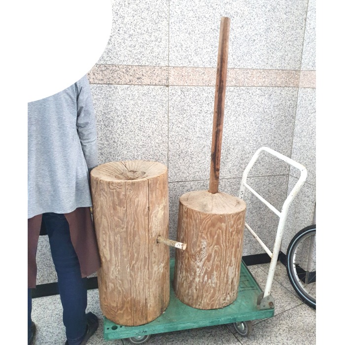 사용가능 나무메통 나무맷돌 매통 농기구 체험학습
