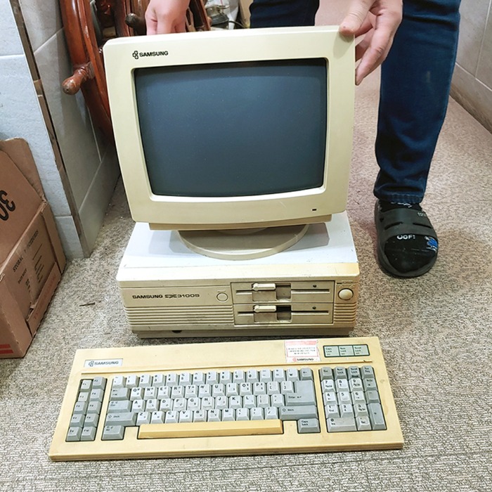 (본사진열품) 286컴퓨터 수집용 중고 삼성 컴퓨터 set 옛날컴퓨터 옛날모니터