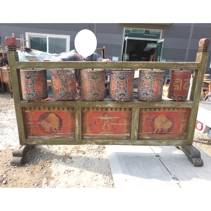 오리지널 대형 마니차  법구 경전바퀴 티벳 불교용품