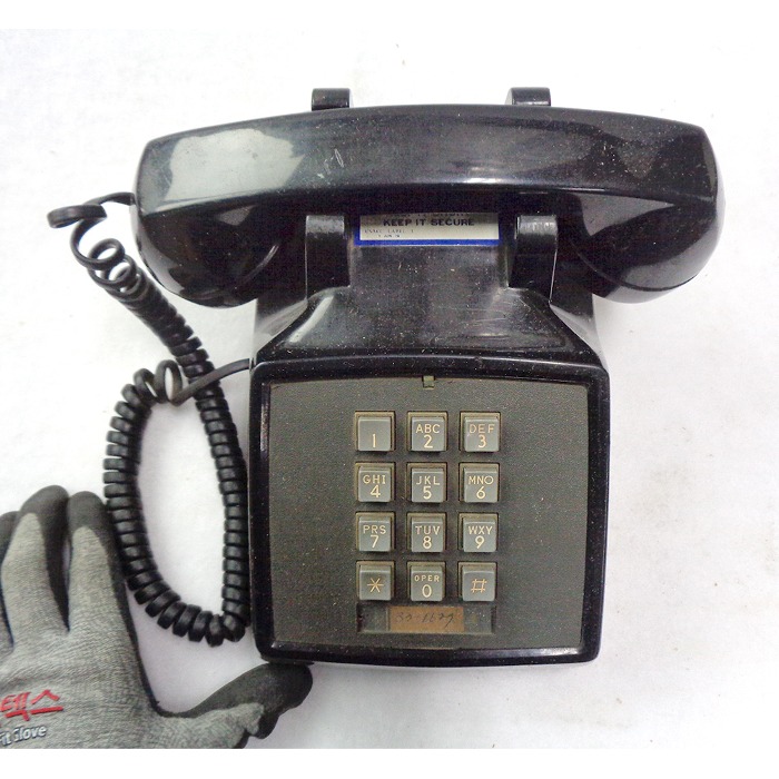 중고 검정 버튼 전화기 80년대 전화기 옛날전화
