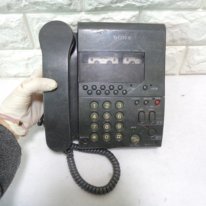 자료용 소니 녹음 전화기 80년대 전화기 특수 전화기
