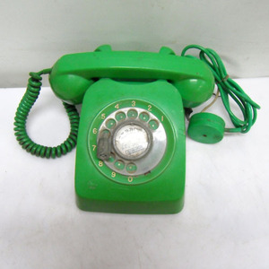 자물통달린 녹색 금성 다이얼전화기(용건만간단히)/옛날전화기/골동전화기/빈티지전화기/전화기/금성 전화기
