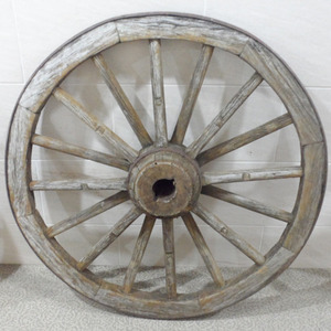 대형 마차 바퀴4호(지름 115cm/나무바퀴/대형수레바퀴/상점인테리어/엔틱소품/마차바퀴/정원용품/수레바퀴