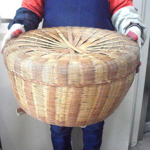 엣날 대나무 소쿠리(47.5cm)/대형바구니/짚소품/대나무함/소쿠리/대나무 바구니