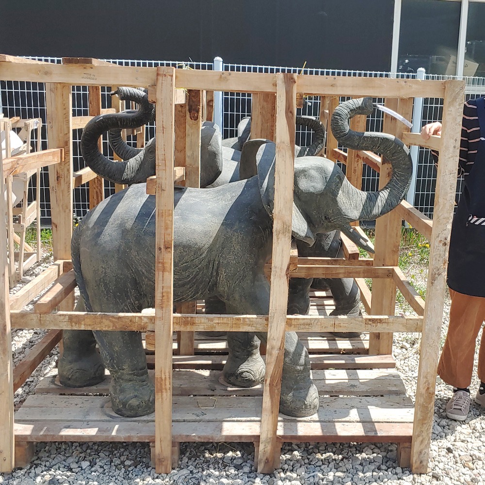 특대형 코끼리석상 127cm 코끼리장식품 코끼리조각품
