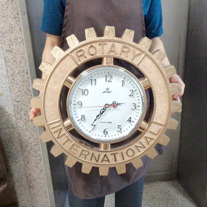 중고 엔틱한 로타리클럽 벽시계  기념시계  옛날시계