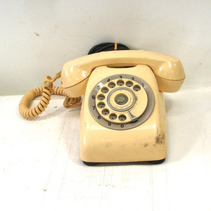베이지색 전화기(중고/옛날물건/중고전화기/옛날전화기/엔틱전화기/골동전화기/녹색전화기