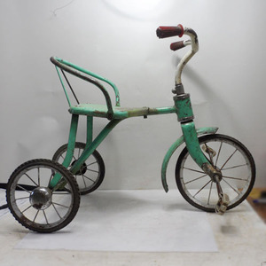 옥색 세발 자전거/옛날자전거/세발자전거/수집용자전거/취미수집용품/근대사유물